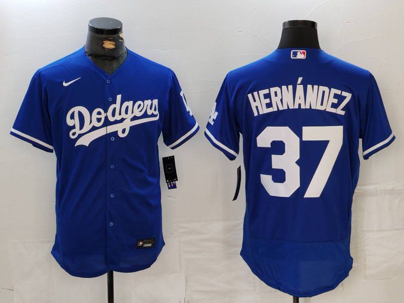 Men Los Angeles Dodgers #37 Hernandez Blue Nike Elite 2024 MLB Jersey style 726->los angeles dodgers->MLB Jersey